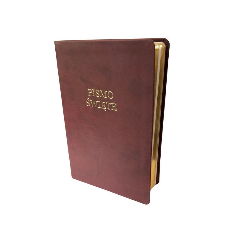 Uwspółcześniona Biblia Gdańska - format średni, oprawa miękka, złocone brzegi, bordowa